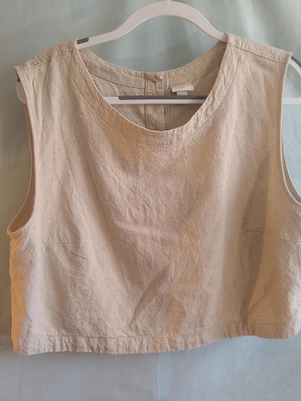 a new day XXL oatmeal-wheat sleeveless crop top
